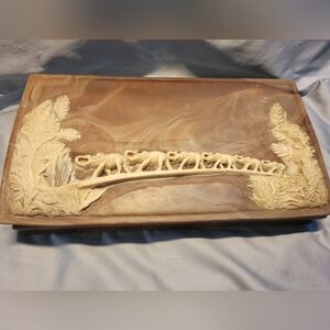 Vintage Carved Incolay Dante Walnut Jewelry Box